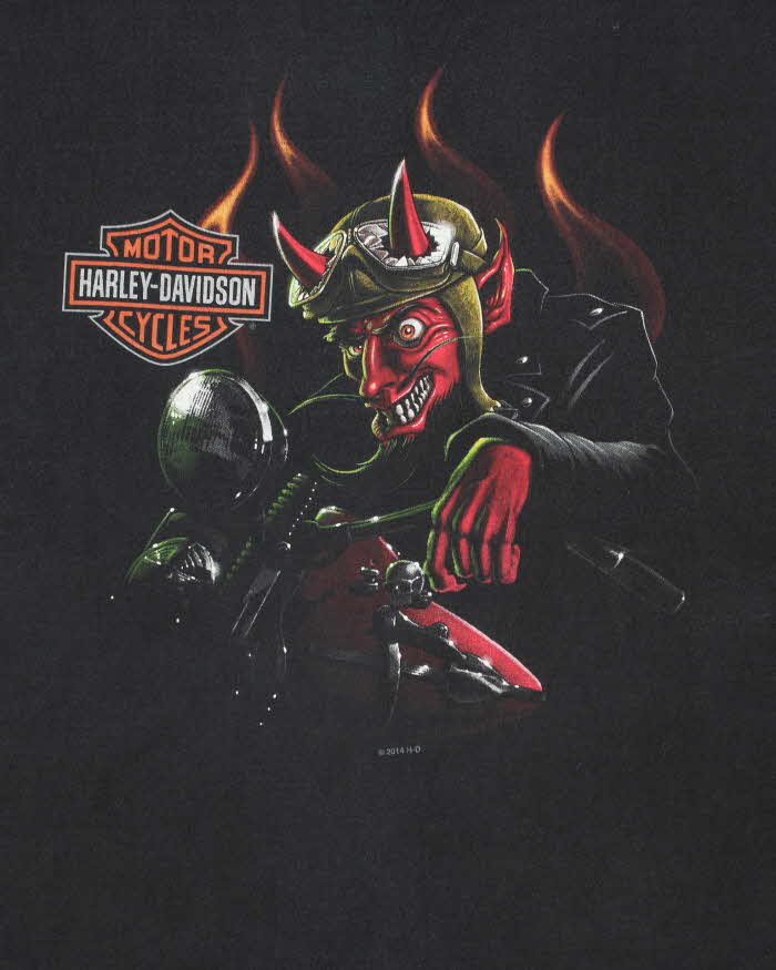 Vintage Harley Davidson Devil Rider Kane's Calgary Crewneck T-Shirt - 2XL