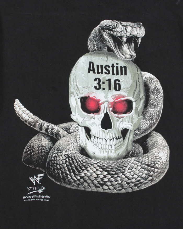 Vintage 1998 WWF Attitude Stone Cold Stedman By Hanes Crewneck T-Shirt - XL