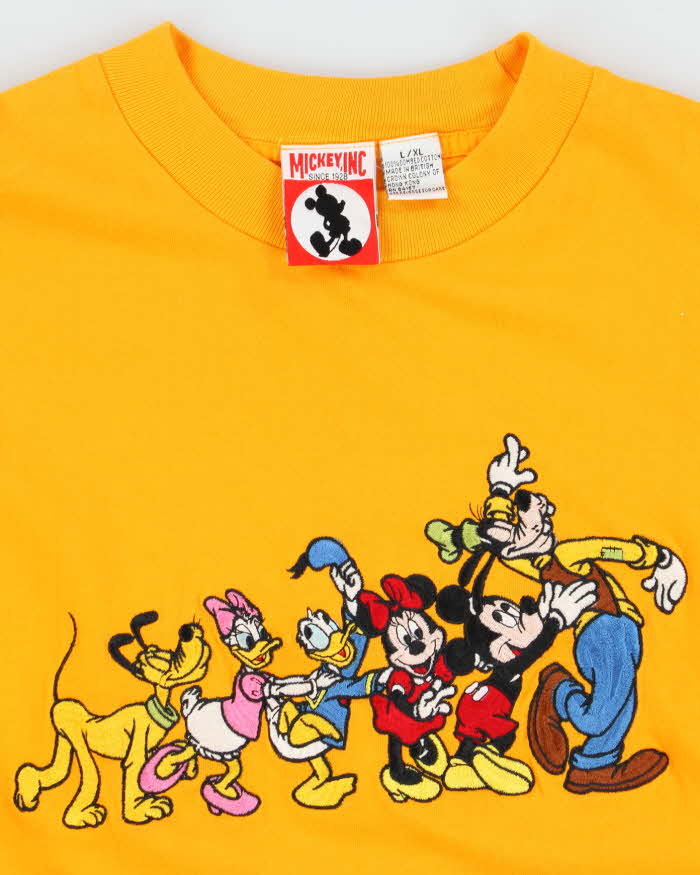 Vintage 1990s Micky Inc Embroidered Heavyweight Crewneck T-Shirt - XL