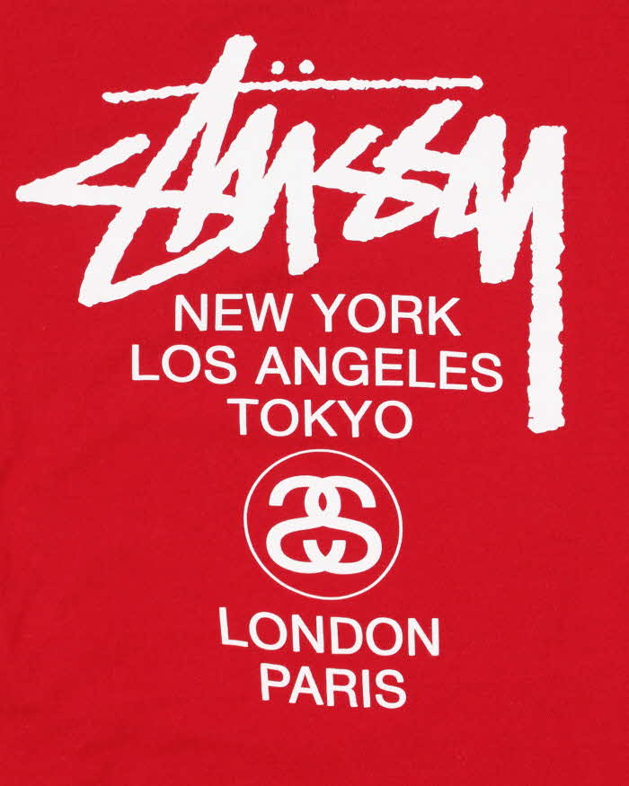 Vintage Stussy Big Cities Logo Crewneck T-Shirt - S