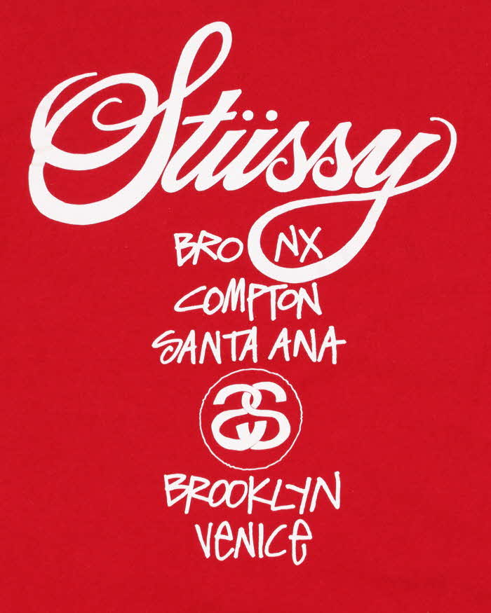 Vintage Stussy Big Cities Logo Crewneck T-Shirt - S