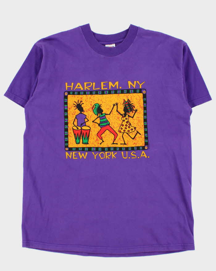 Vintage 1990s Harlem NY USA FOTL Heavyweight Crewneck T-Shirt - XL