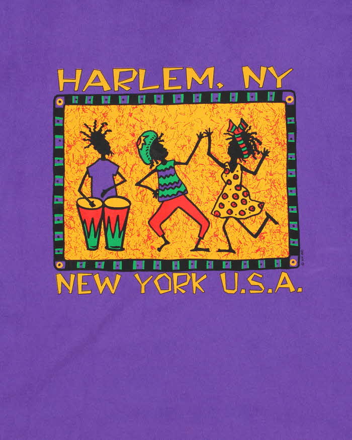 Vintage 1990s Harlem NY USA FOTL Heavyweight Crewneck T-Shirt - XL