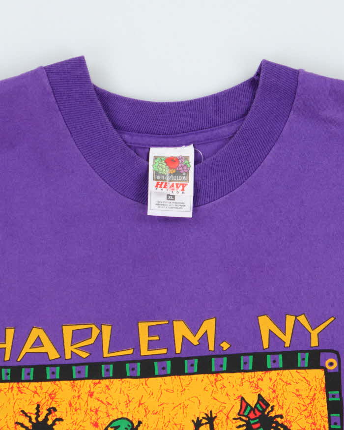 Vintage 1990s Harlem NY USA FOTL Heavyweight Crewneck T-Shirt - XL