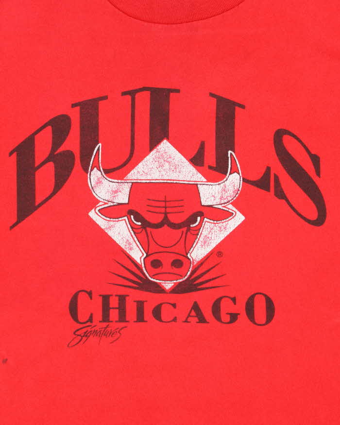 Vintage 1992 Chicago Bulls Trench Ultra USA Single Stitch Crewneck T-Shirt - M