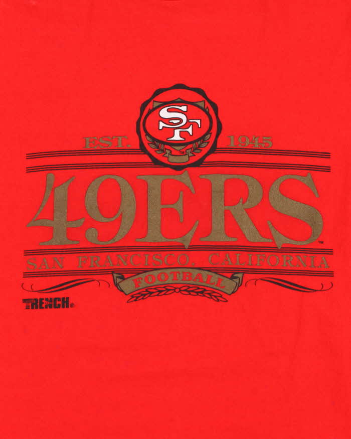 Vintage 1990 San Francisco 49ers Trench Ultra USA Single Stitch Crewneck T-Shirt - M