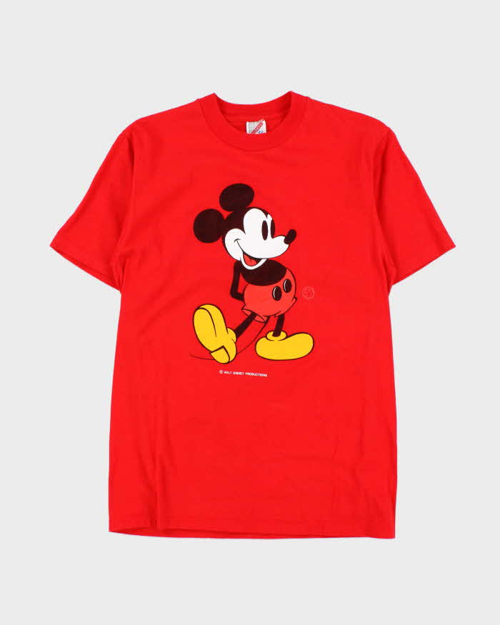 Deadstock Vintage 1980s Walt Disney Micky Jerzees Single Stitch Crewneck T-Shirt - M