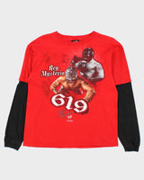 Vintage 2008 Hybrid WWE Ray Mysterio 619 Double Layer Long-Sleeve T-Shirt - M