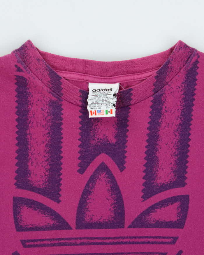 Vintage 1990s Adidas Originals Big Trefoil Crewneck T-Shirt - M