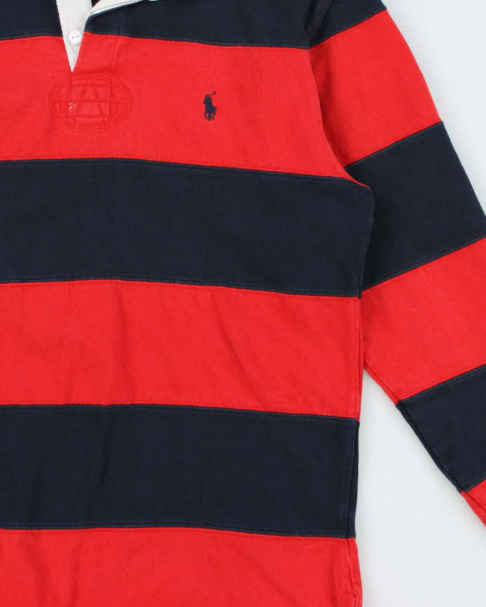 Vintage 1990s Polo Ralph Lauren Striped Long Sleeve Rugby Shirt - M