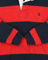 Vintage 1990s Polo Ralph Lauren Striped Long Sleeve Rugby Shirt - M