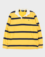 Vintage Y2K 00s Polo Ralph Lauren Striped Long Sleeve Rugby Shirt - L