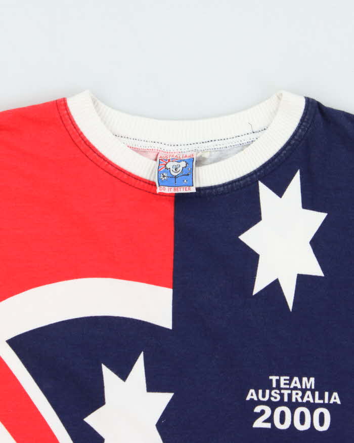 Vintage Y2K Team Australia 2000 Sydney Olympics Oversized Crewneck T-Shirt - S