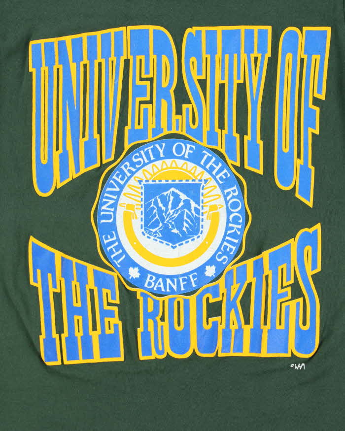 Vintage 1990s Gildan Heavyweight University Of The Rockies Single Stitch Crewneck T-Shirt - S