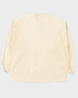 Vintage 1990s Crazy Shirts Palm Springs Ribbed Oversized Long Sleeve Henley T-Shirt - S