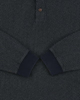 Vintage 1990s Chaps Ralph Lauren Patterned Long Sleeve Polo Shirt - L