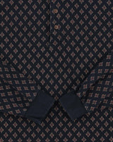 Vintage 1990s Chaps Ralph Lauren Patterned Long Sleeve Polo Shirt - L