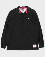 Vintage 00s Canterbury Black Long Sleeve Rugby Shirt - M