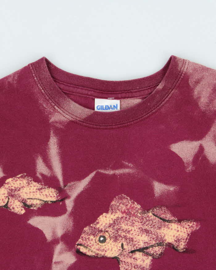 Vintage 1990s Kataska Tie-Dye Gildan Super Cotton Crewneck T-Shirt - M