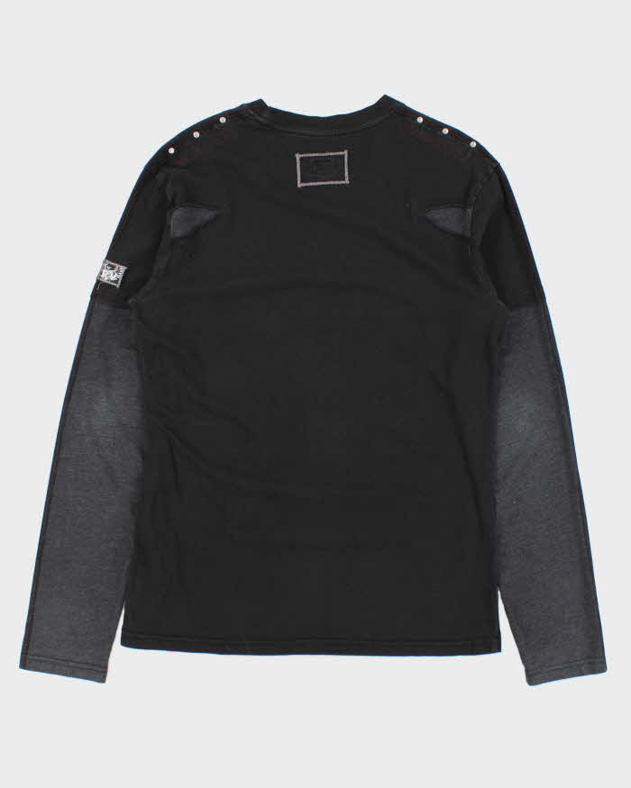 Vintage Y2k 00s Rebulika Cut &amp; Sew Long Sleeve T-shirt - S