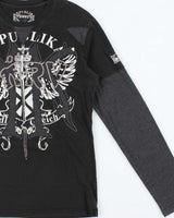 Vintage Y2k 00s Rebulika Cut &amp; Sew Long Sleeve T-shirt - S