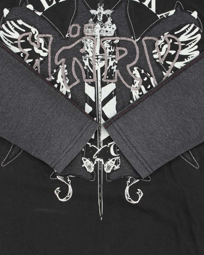 Vintage Y2k 00s Rebulika Cut &amp; Sew Long Sleeve T-shirt - S
