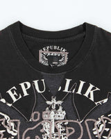 Vintage Y2k 00s Rebulika Cut &amp; Sew Long Sleeve T-shirt - S