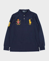 Vintage Y2K 00s Polo Ralph Lauren Large Pony Long Sleeve Polo Shirt - L