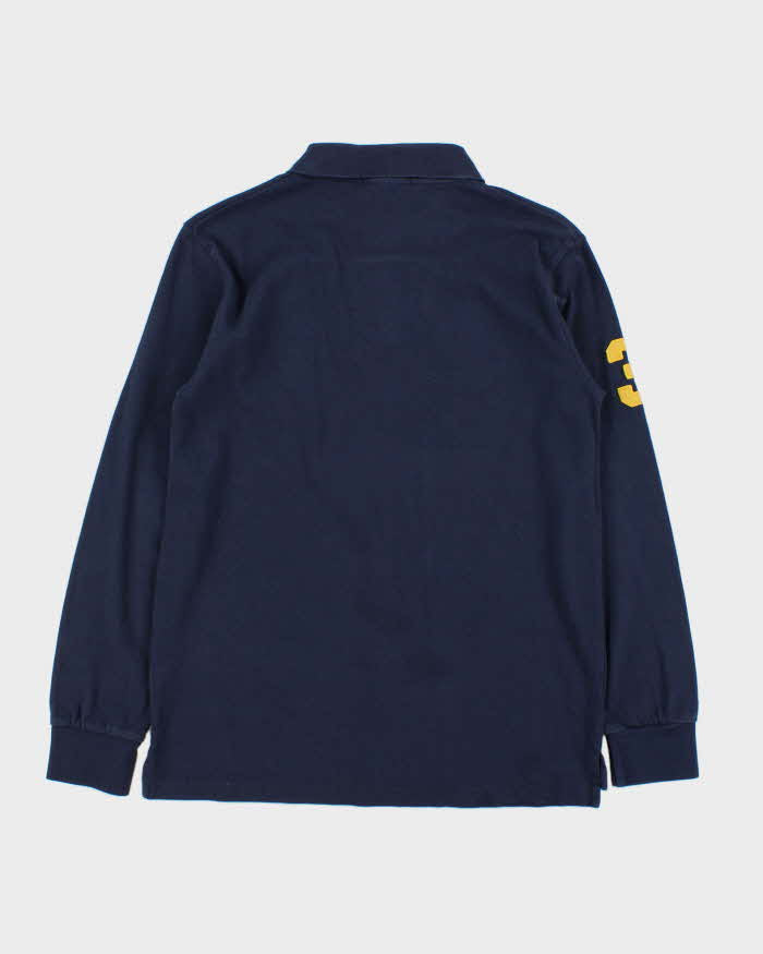 Vintage Y2K 00s Polo Ralph Lauren Large Pony Long Sleeve Polo Shirt - L