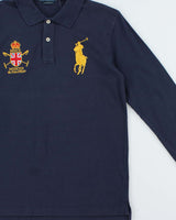 Vintage Y2K 00s Polo Ralph Lauren Large Pony Long Sleeve Polo Shirt - L