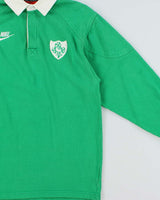 Vintage 1996 Nike Premier Ireland RFC Home Long Sleeve Rugby Shirt - S
