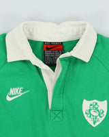 Vintage 1996 Nike Premier Ireland RFC Home Long Sleeve Rugby Shirt - S