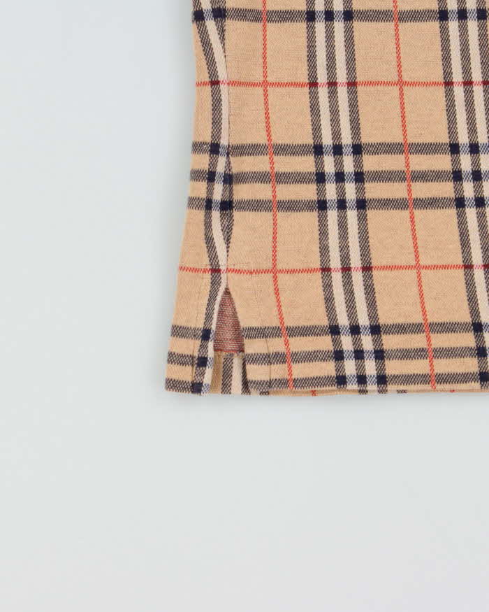Vintage 1990s Burberry Novacheck Short Sleeve Polo Shirt - L