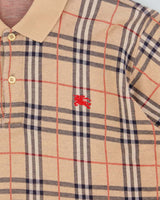 Vintage 1990s Burberry Novacheck Short Sleeve Polo Shirt - L