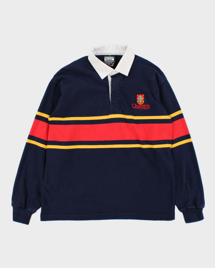 Vintage 90s Barbarian Casual Queens University Polo Shirt - S