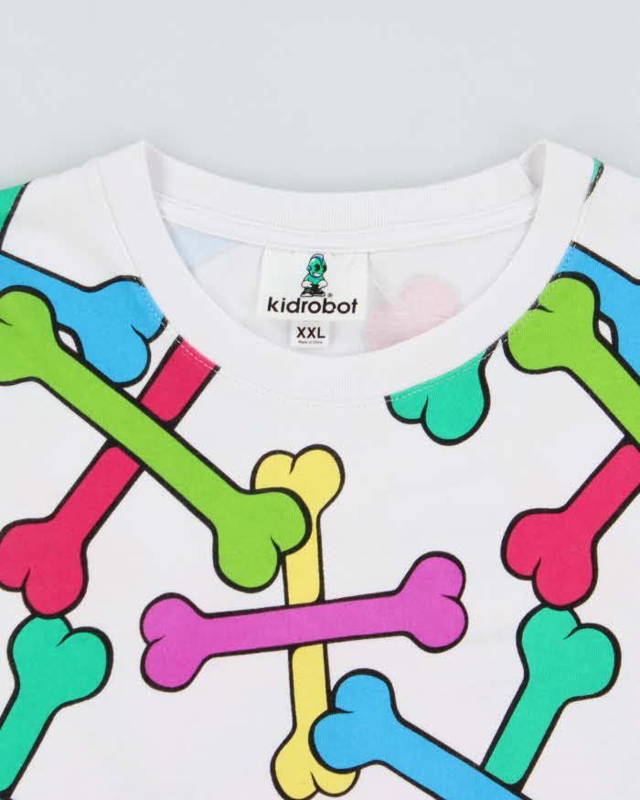 Vintage Kidrobot Limited Edition Bones Heavyweight Crewneck T-Shirt - XXL