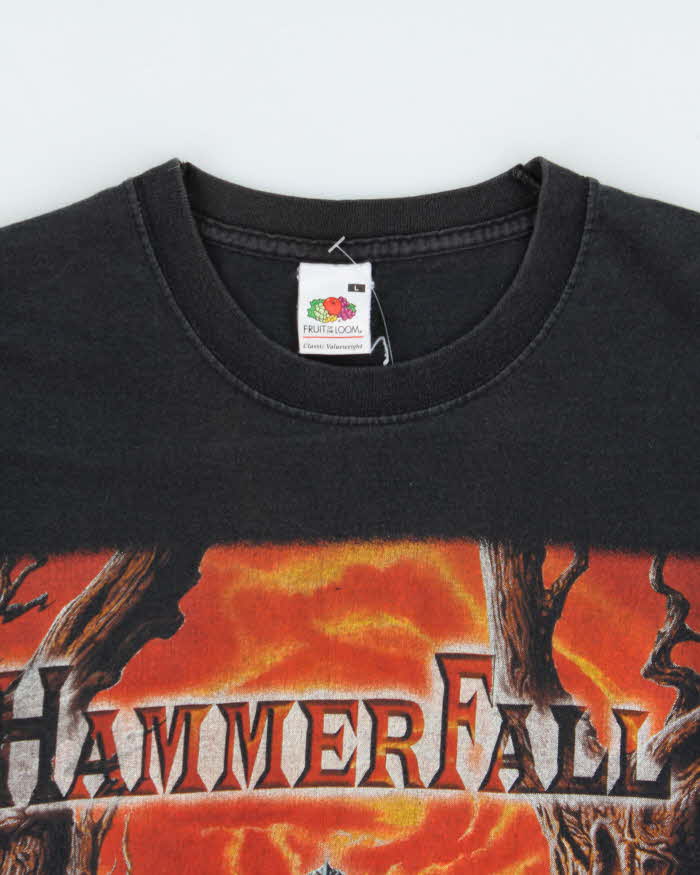 Vintage 00s HammerFall 'Glory To The Brave' Debut Album Metal Crewneck T-Shirt - L