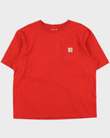 Vintage Carhartt Heavyweight Loose Fit Burnt Orange Crewneck Pocket T-Shirt - L