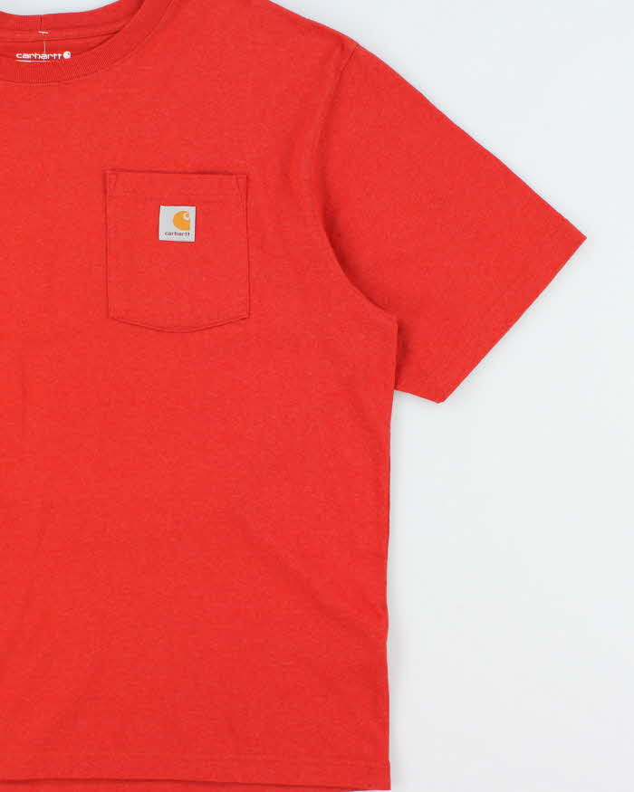 Vintage Carhartt Heavyweight Loose Fit Burnt Orange Crewneck Pocket T-Shirt - L