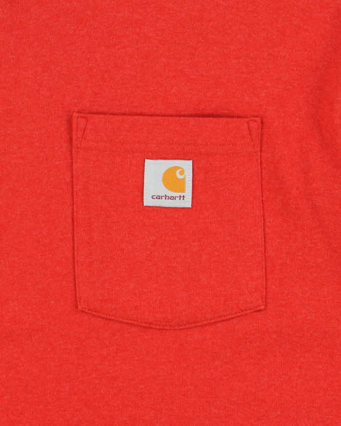 Vintage Carhartt Heavyweight Loose Fit Burnt Orange Crewneck Pocket T-Shirt - L