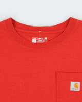 Vintage Carhartt Heavyweight Loose Fit Burnt Orange Crewneck Pocket T-Shirt - L