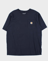 Vintage Carhartt Heavyweight Navy Loose Fit Crewneck Pocket T-Shirt - L