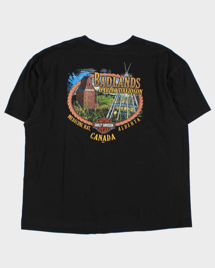 Vintage Harley Davidson Badlands Alberta Crewneck T-Shirt - XXL