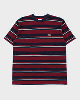 Vintage Y2K 00s Lacoste Striped Heavyweight Crewneck T-Shirt - M