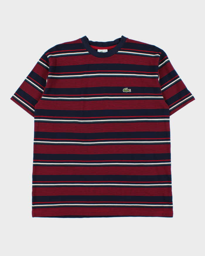 Vintage Y2K 00s Lacoste Striped Heavyweight Crewneck T-Shirt - M