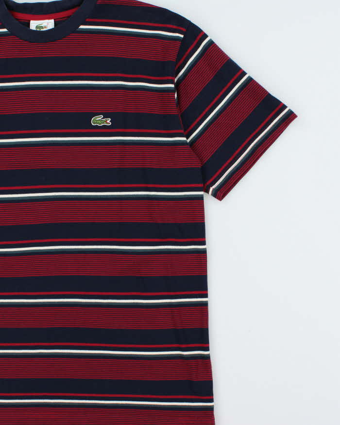 Vintage Y2K 00s Lacoste Striped Heavyweight Crewneck T-Shirt - M