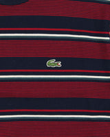Vintage Y2K 00s Lacoste Striped Heavyweight Crewneck T-Shirt - M