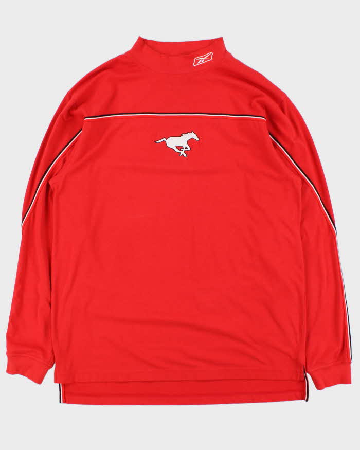 Vintage 00s Reebok CFL Calgary Stampeders Long Sleeve T-Shirt - M