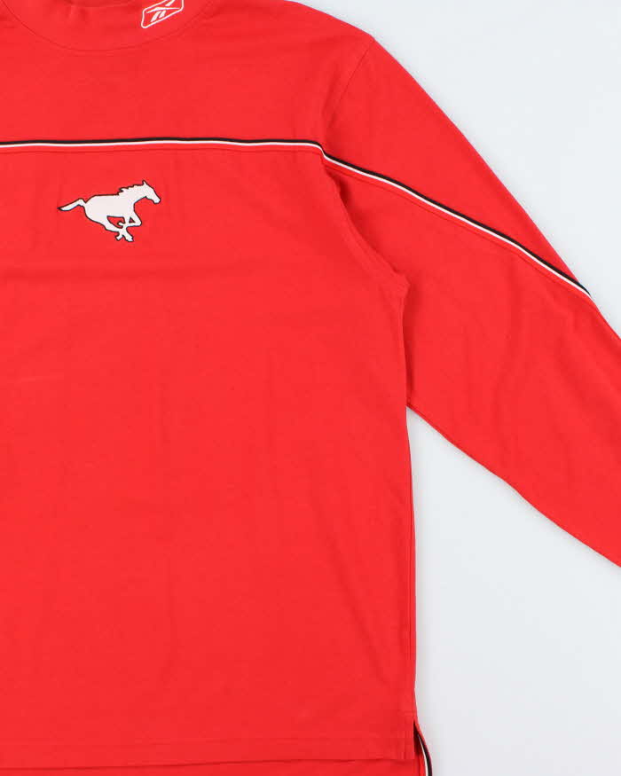 Vintage 00s Reebok CFL Calgary Stampeders Long Sleeve T-Shirt - M