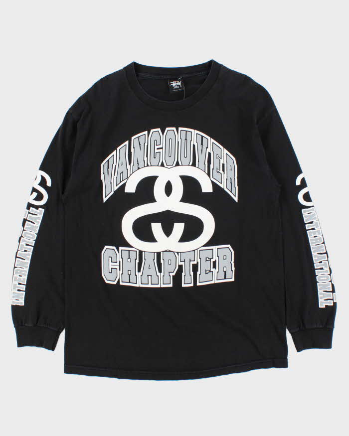 Vintage Stussy Vancouver Chapter Graphic Long Sleeve T-Shirt - L